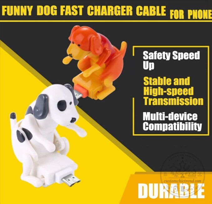 Funny Dog 4 ft USB Type C Charger Cord