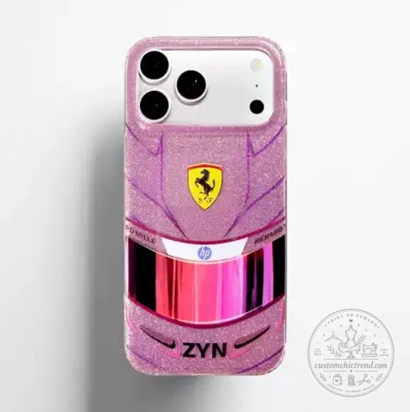 ZYN Edition Glitter Racing Livery F1 Helmet Phone Case