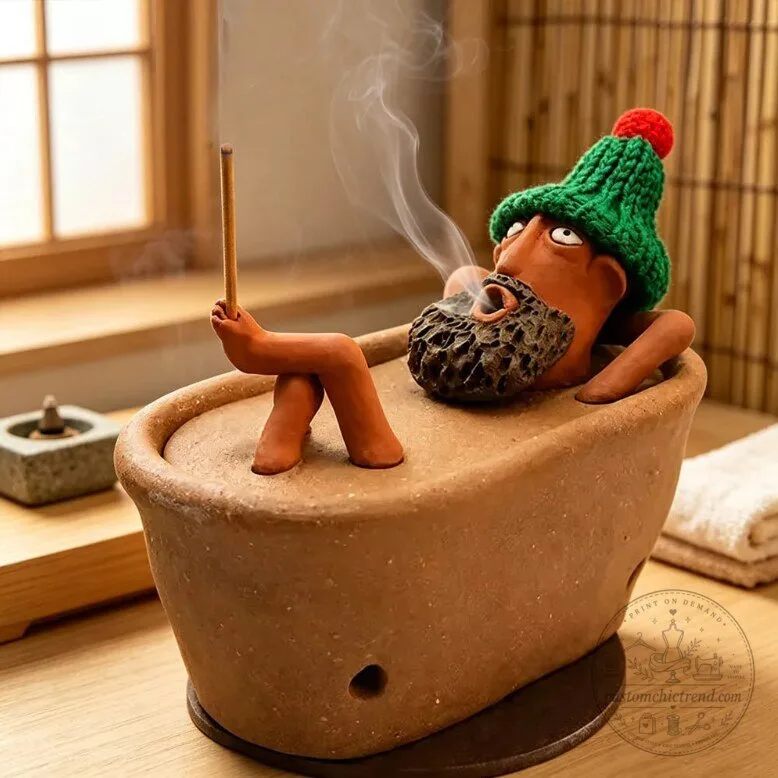 Handmade Clay Incense Holder That Exhales Smoke