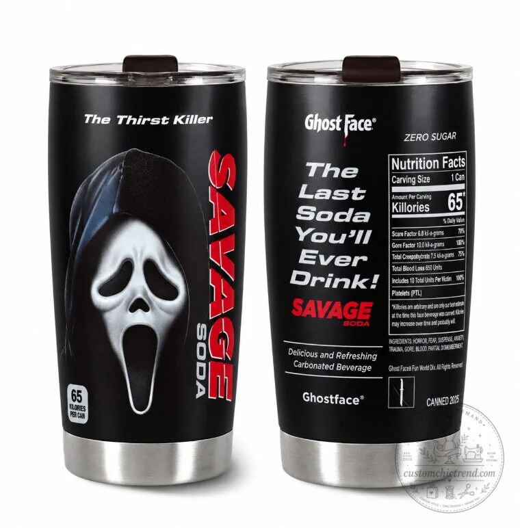 Ghost Face Scream Insulated Stainless Steel Tumbler