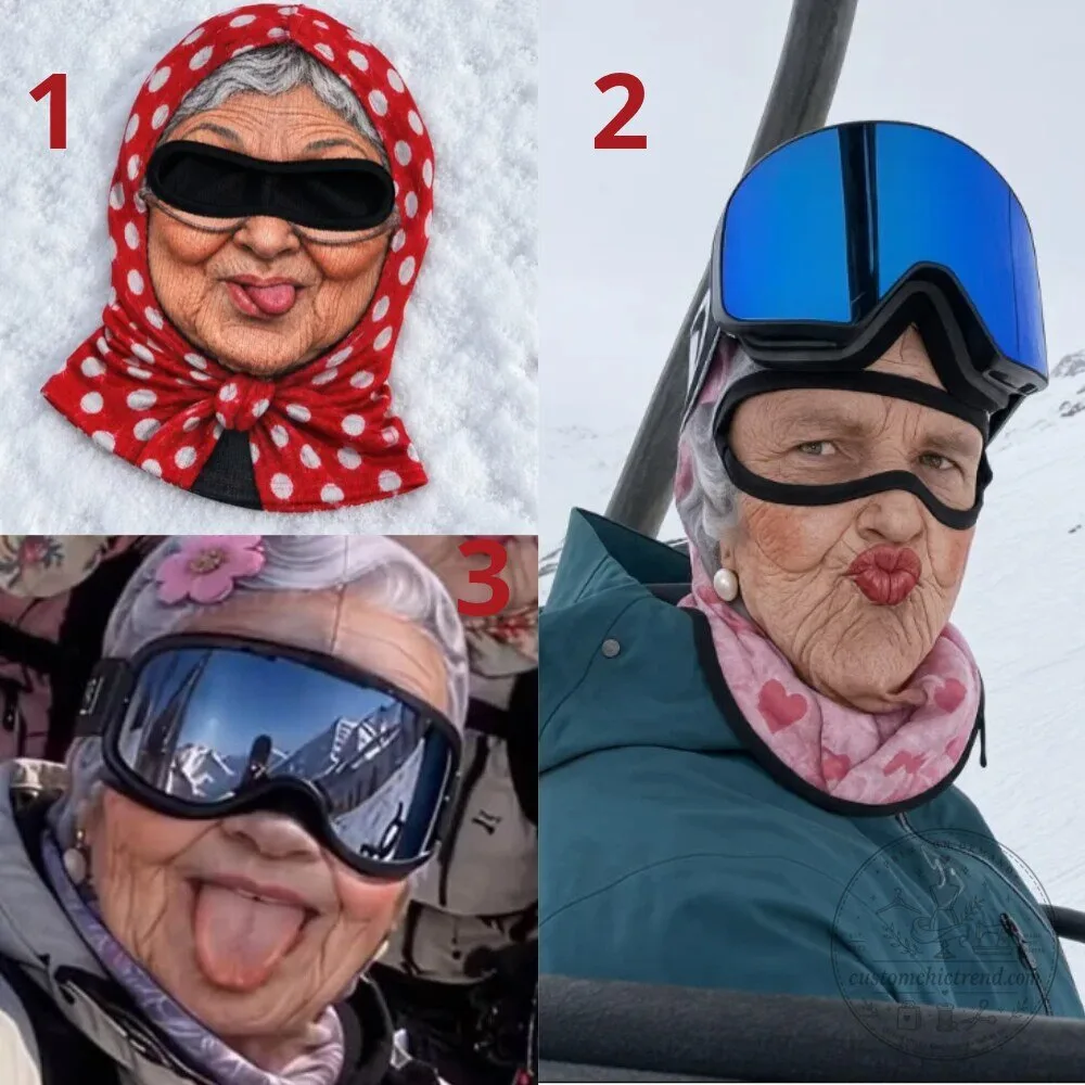 Funny Grandma 3D Printed Ski Mask