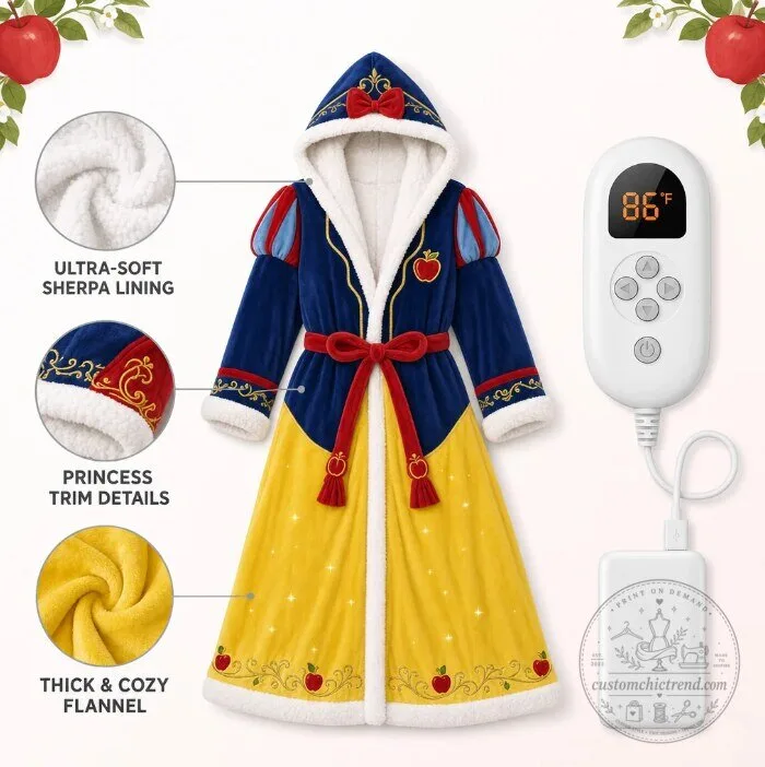 Snow white Princess Comfort Heated Robe
