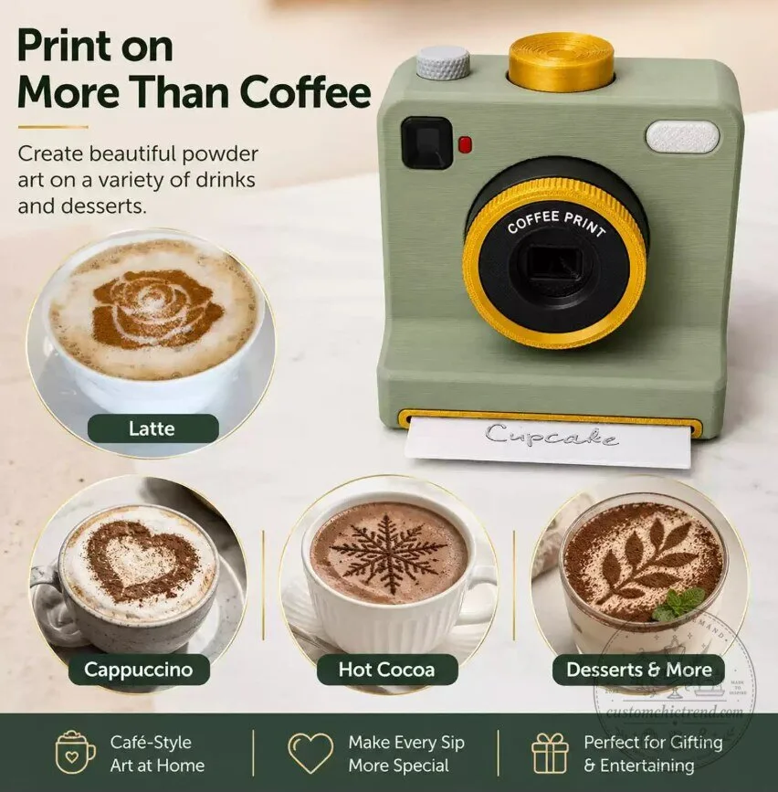 3D Printed Latte Art Camera / One-Click Coffee Art Machine 15 3D Printed Latte Art Camera / One-Click Coffee Art Machine