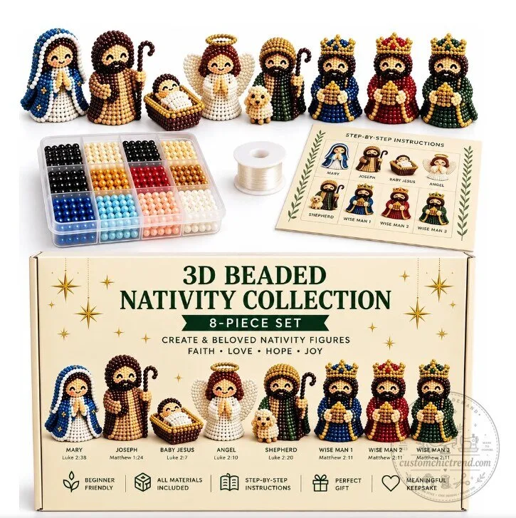 3D Beared Nativity Collection
