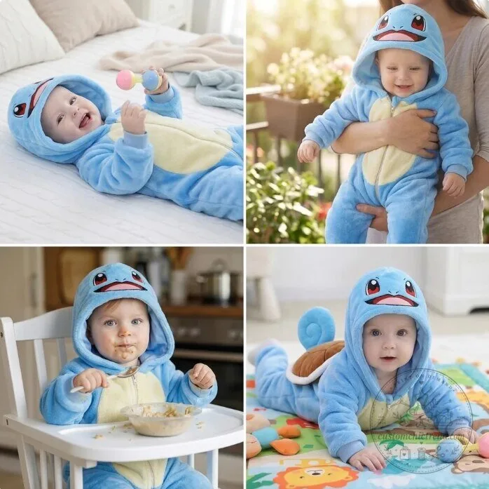 Squirtle (Carapuce) Onesie babysuit 11 Squirtle (Carapuce) Onesie babysuit