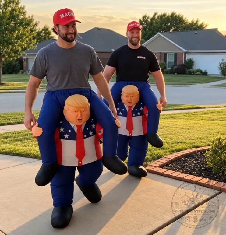 Funny Donald Trump Presidential Piggyback Costume 7 Donald Trump Presidential Piggyback Costume
