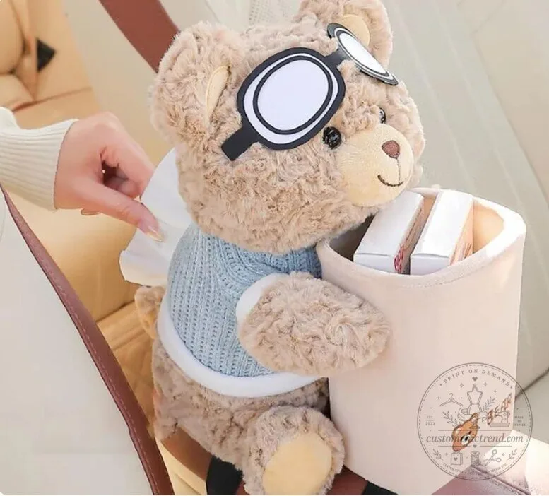 Plush Bear Car Organizer & Tissue Holder 3 Plush Bear Car Organizer & Tissue Holder